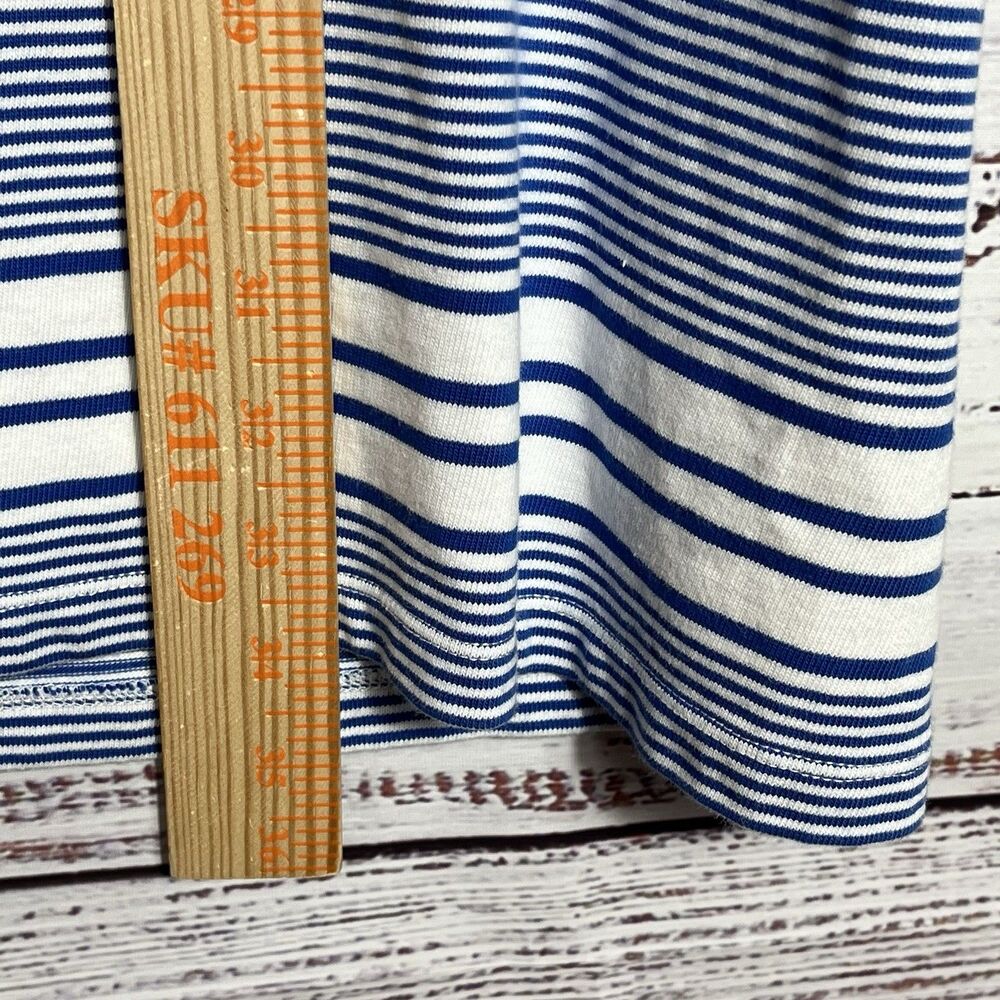 Vineyard Vines Dress Yacht Stripe White Blue Lace Up Cotton Preppy Nautical XXS - Picture 10 of 11